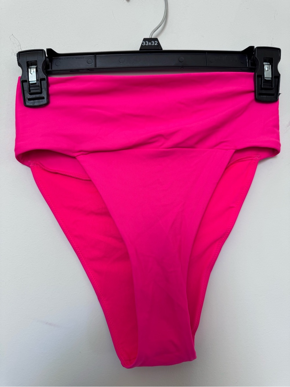 NWOT Aerie High-Waist Swim Bottoms in Neon Pink
